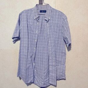 Button-Down, Short-Sleeved Ralph Lauren Shirt LARGE